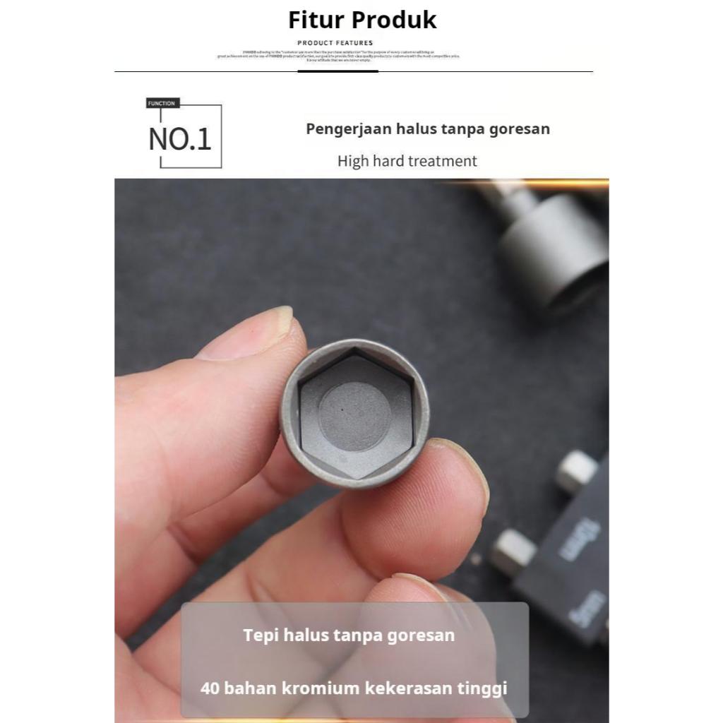 Hq Cod Kunci Mata Bor Set Komplit Sok Baut Roofing Baut Baja Ringan Konektor Mesin Bor 1 Set 14Pcs /