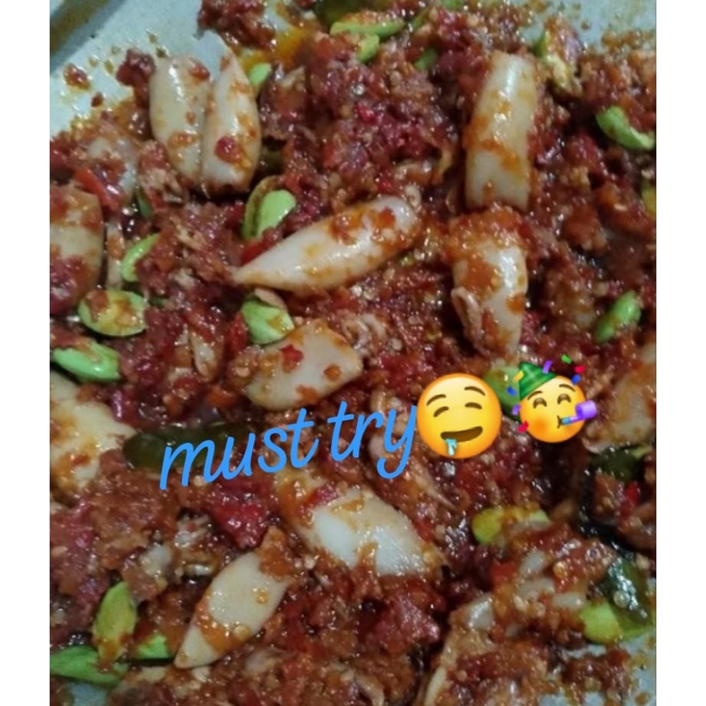 

Cumi Asin sambal petai 330 gr