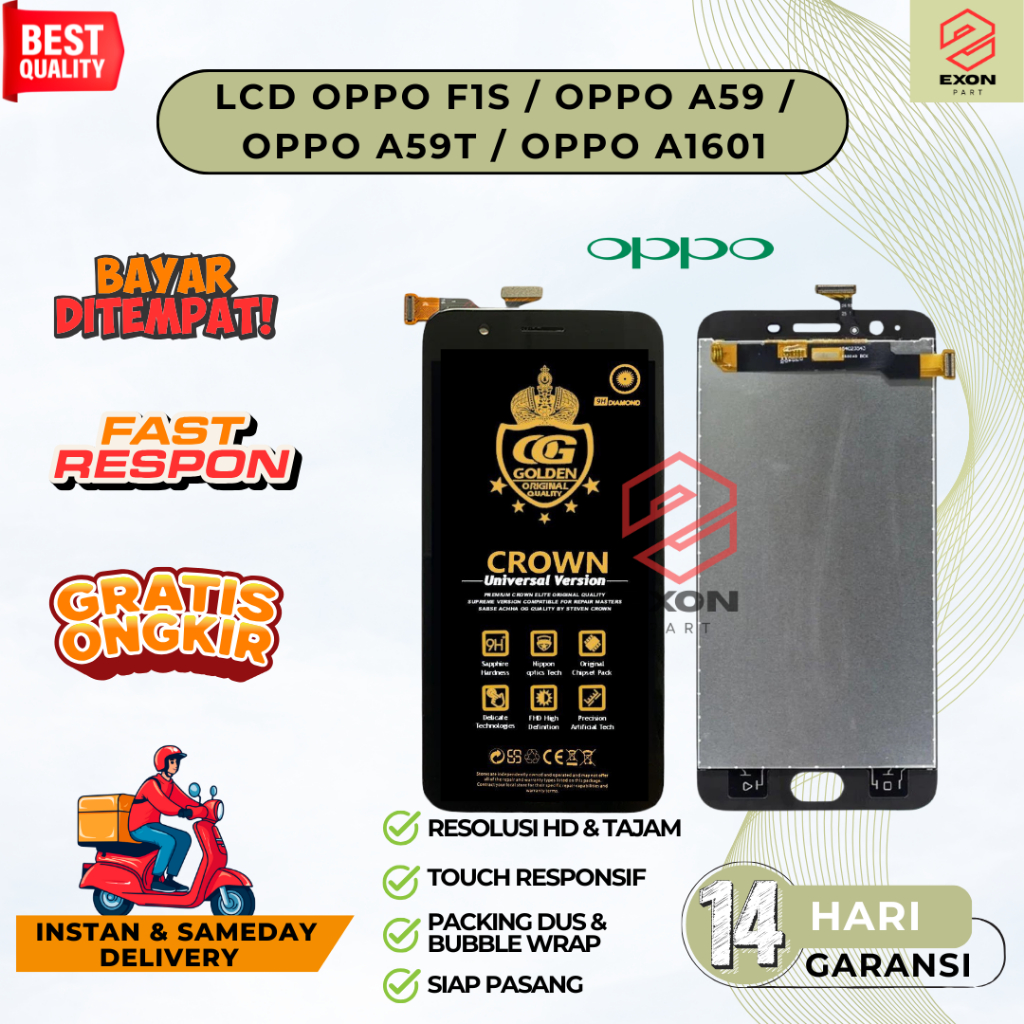 LCD OPPO F1S FULLSET TOUCHSCREEN - LCD OPPO A59 - LCD OPPO A59T - LCD OPPO A1601 COMPLETE ORIGINAL