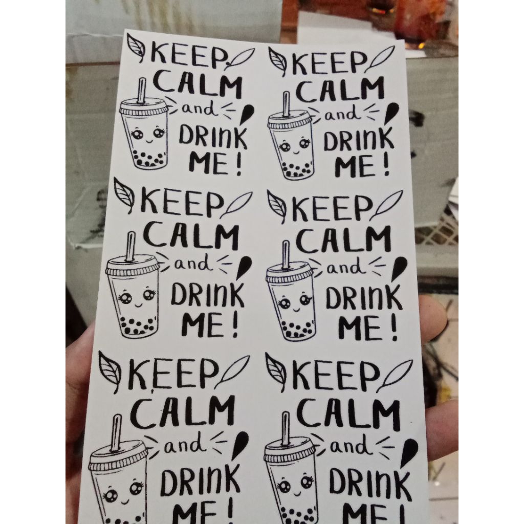 

Stiker Minuman Keep Calm isi 100pcs