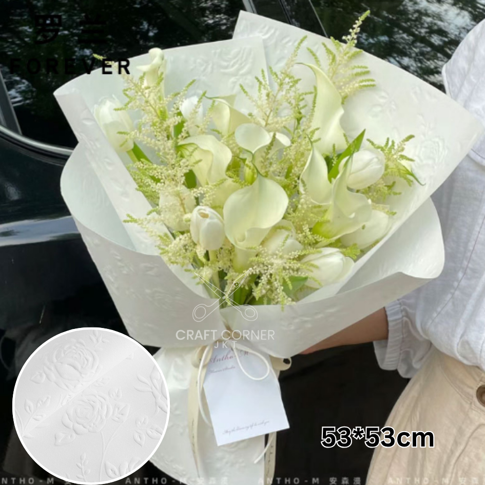 

[LBR] Kertas Buket Korea Tebal Emboss Bunga / Bouquet paper flower craft karton