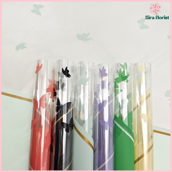 

PACK 20 Kertas Buket Bunga Kupu Kupu Transparan Flower Wrapping Paper Cellophane Buket KB6125