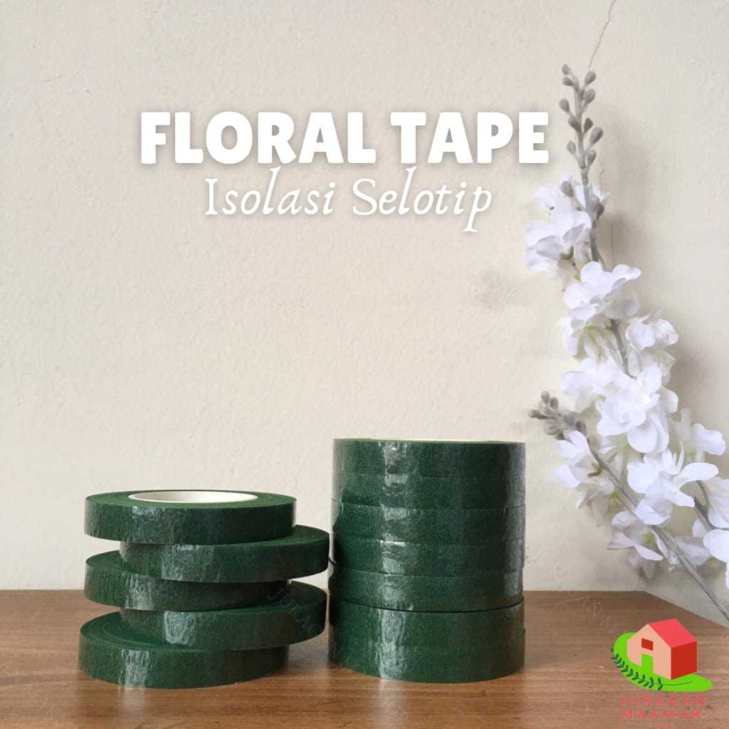 

Floral Tape Isolasi Selotip Bunga Hijau Daun 12mm x 30Y