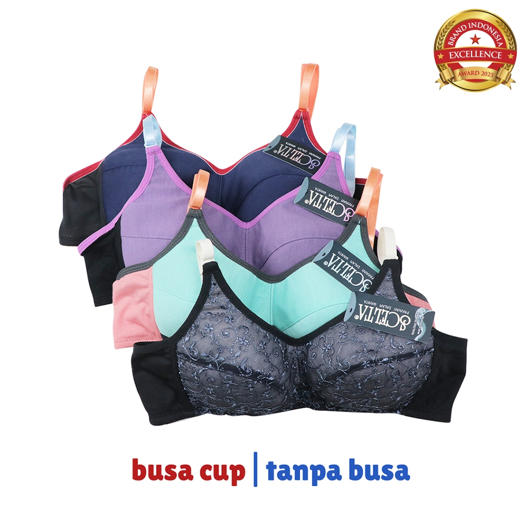 Scelta - Bra 1pcs Tanpa Kawat Busa Tanpa Busa Cup BH SC 2280 & 2281 1s thumbnail 2