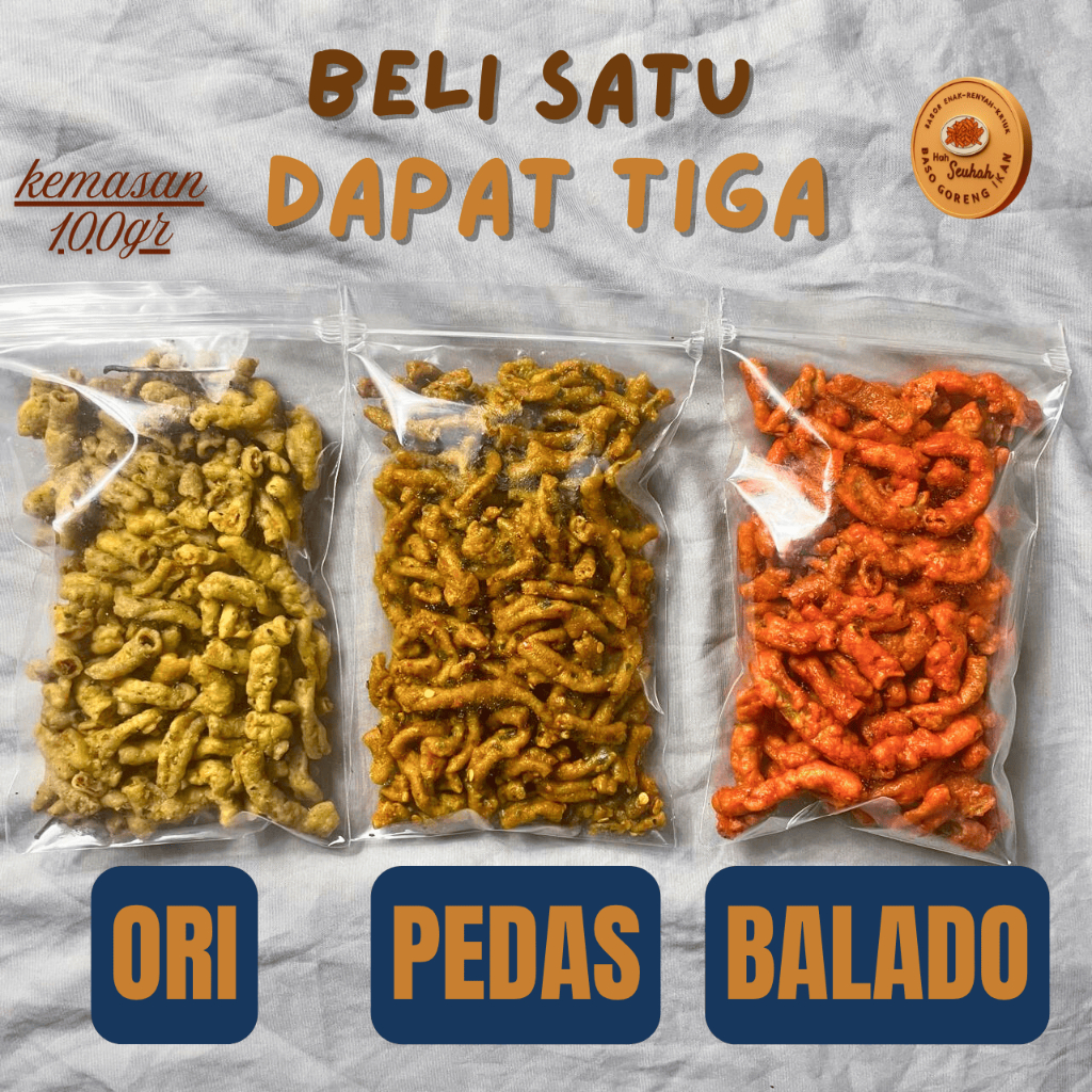 

Usus Ayam Crispy Beli 1 Dapat 3 Bundling 100gr Varian Rasa