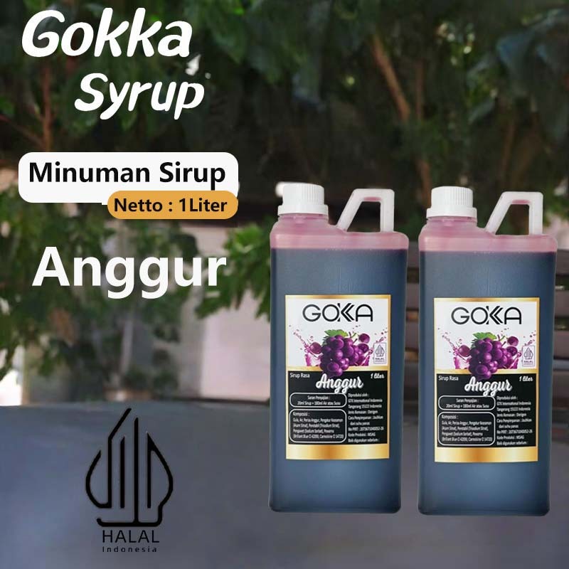 

GOKKA Sirup Minuman Rasa Anggur 1L Syrup / Anggur Juice