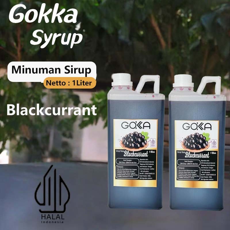 

GOKKA Sirup Minuman Rasa Blackcurrant 1L Syrup / Blackcurrant Juice