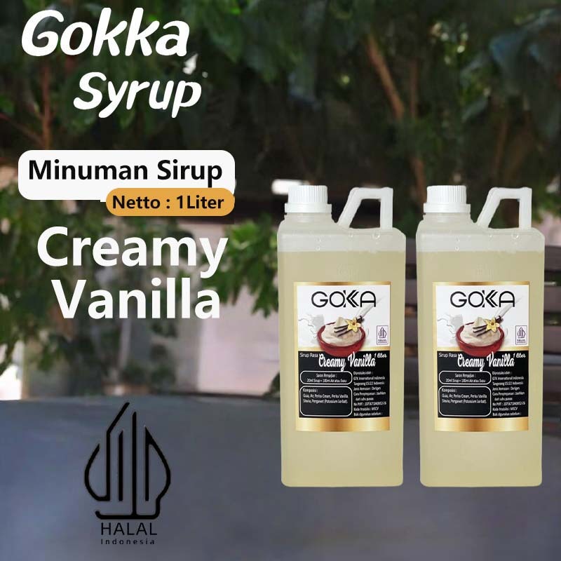 

GOKKA Sirup Minuman Rasa Creamy Vanilla 1L Syrup / Creamy Vanilla Juice