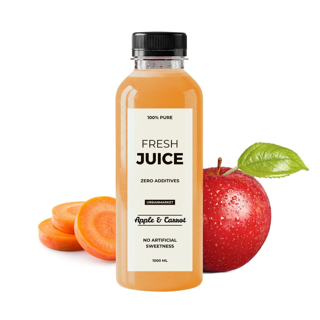 

Jus Apel Wortel Segar Cold Pressed 1000 ml – 100% Buah Asli, Murni Tanpa Gula Tambahan