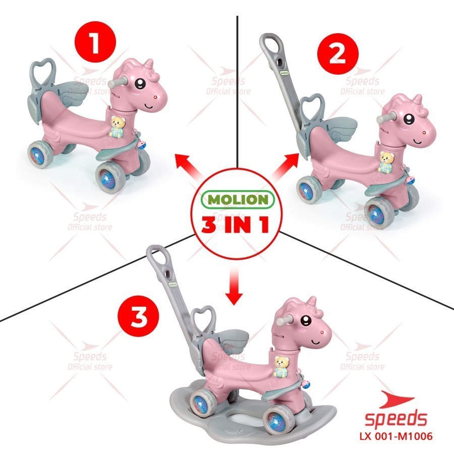 MAINAN ANAK KUDA-KUDAAN JUNGKIT ANAK 4IN1 MOLION KD3-M1006
