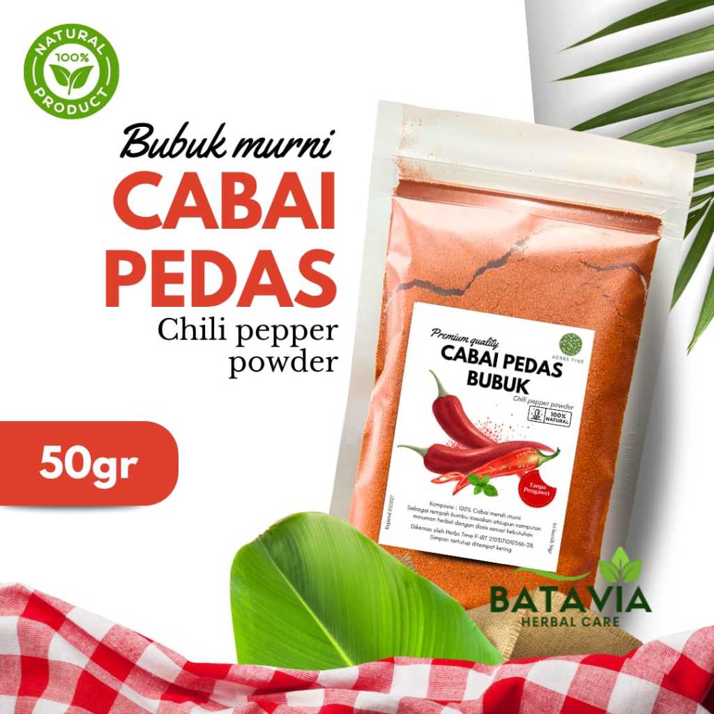 

Bubuk Cabai Pedas Bubuk Cabe Premium Organik Herbs Time