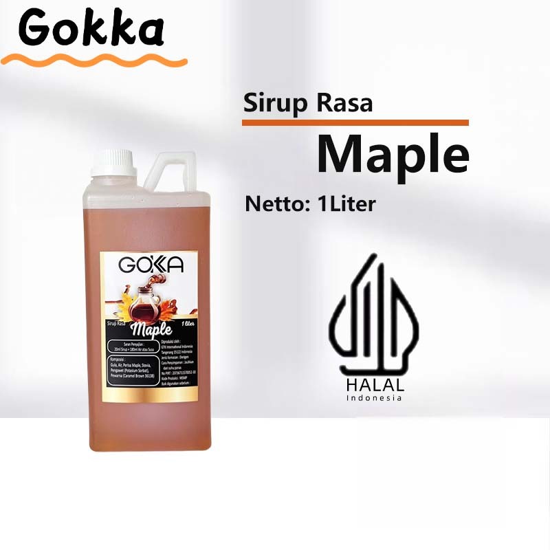 

Gokka Maple Sirup Minuman 1L - Maple Flavor Syrup / Sirup Maple