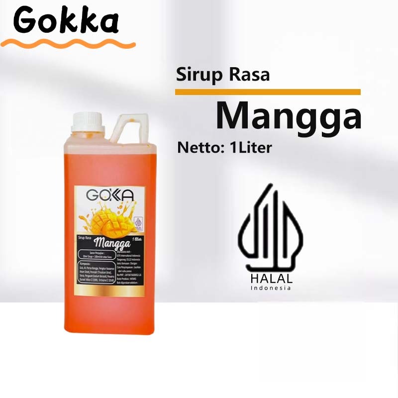 

Gokka Mangga Sirup Minuman 1L - Mangga Flavor Syrup / Sirup Mangga