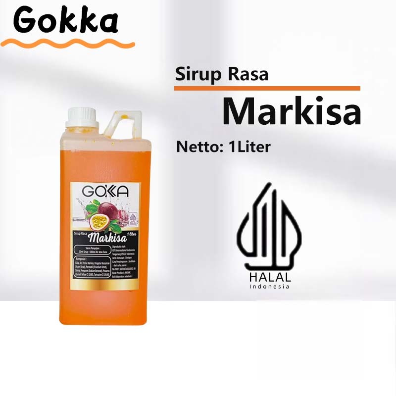 

Gokka Markisa Sirup Minuman 1L - Markisa Flavor Syrup / Sirup Markisa