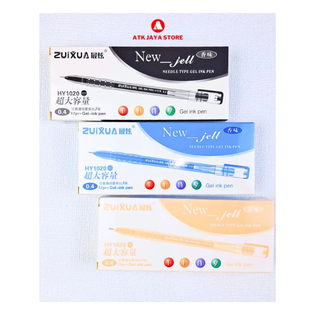

ZUIXUA Bolpen Apel Pulpen Gel 0.4 mm / PEN GEL HITAM MERAH BIRU 1 Pack Ballpoint Gel 1 Pack