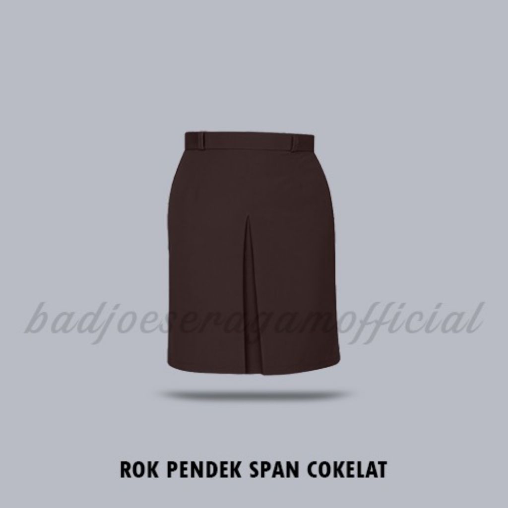 Seragam Sekolah Rok Span Pendek Famatex Coklat