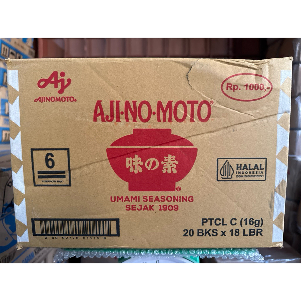 

Ajinomoto rp.1000 @ 360 sachet / 1 dus