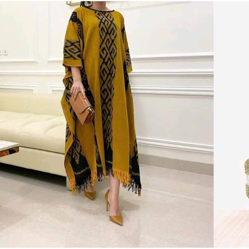 KAFTAN TENUN ANISA-LONG KAFTAN-KAFTAN MURAH