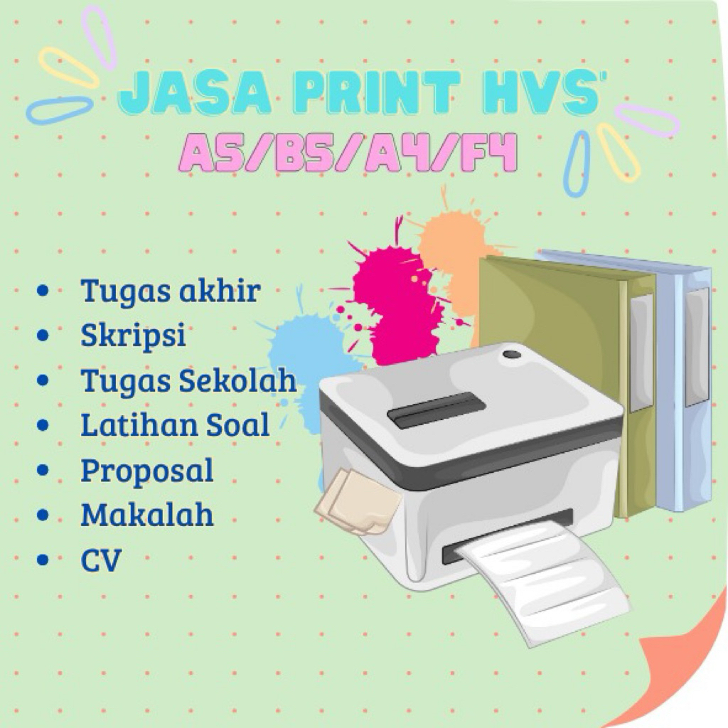 

Jasa Print HVS Berwarna & Hitam Putih | TERMURAH