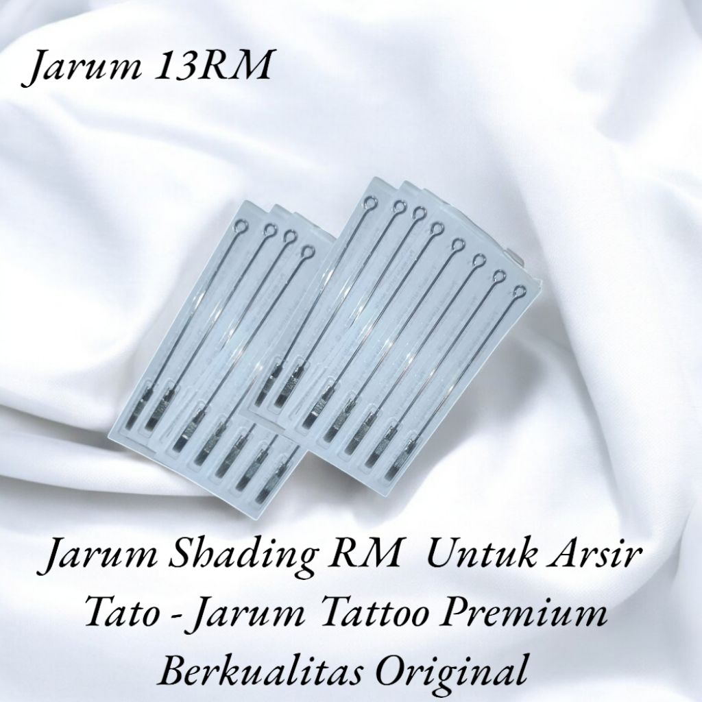 Selembar Jarum 13RM. ntuk Arsir / shading Blok. Isi 5 Batang Untuk Tato - Jarum Tattoo Premium Berku