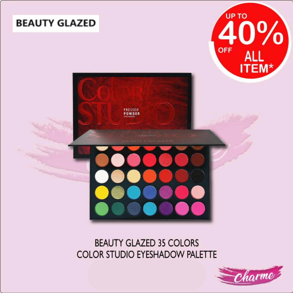 (READY & ORI) Beauty Glazed 35 Color warna Studio Eyeshadow Palette B56 B 56