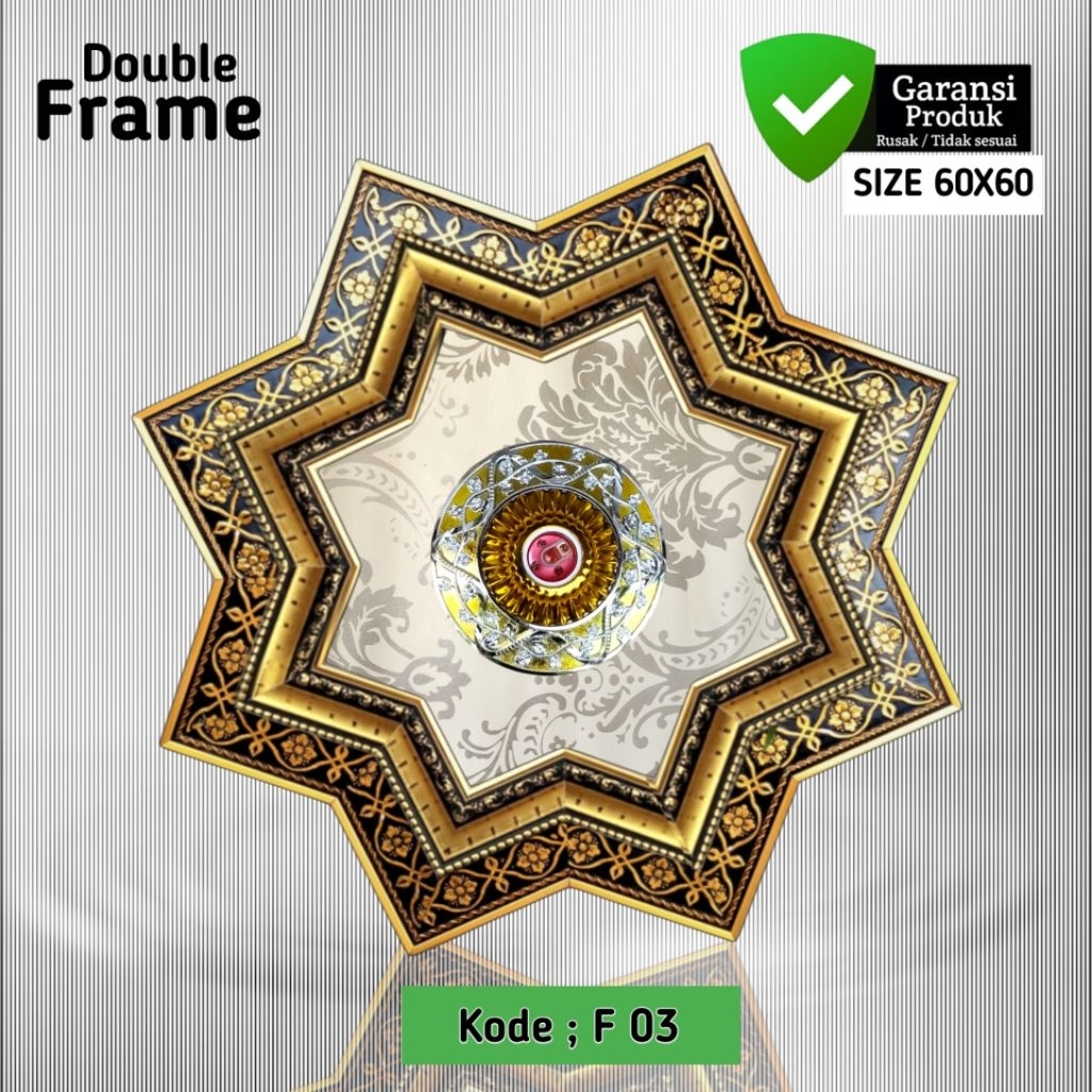 Lostnight_ Ornamen Lampu Plafon Pvc 60X60