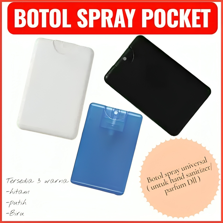 Botol Spray Pocket untuk Hand Sanitizer/Parfum DII 20ml Botol Spray Hand Sanitizer Kotak Mini Pocket