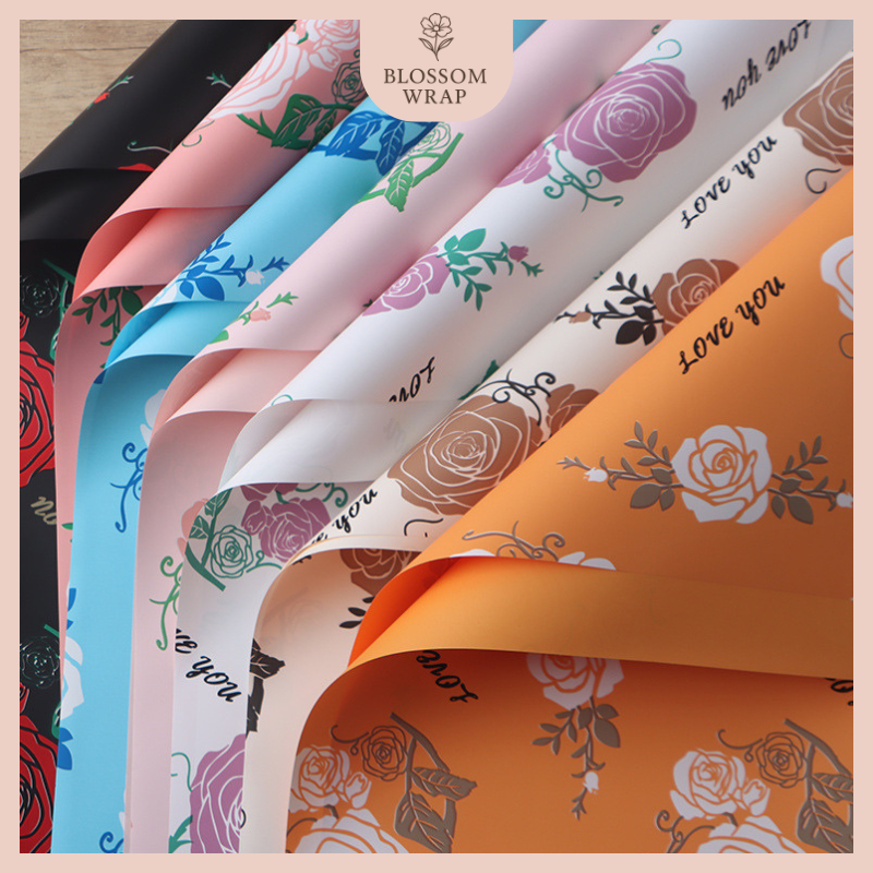 

Kertas Buket Bunga Motif Mawar Flower Wrapping Paper Cellophane KB6177