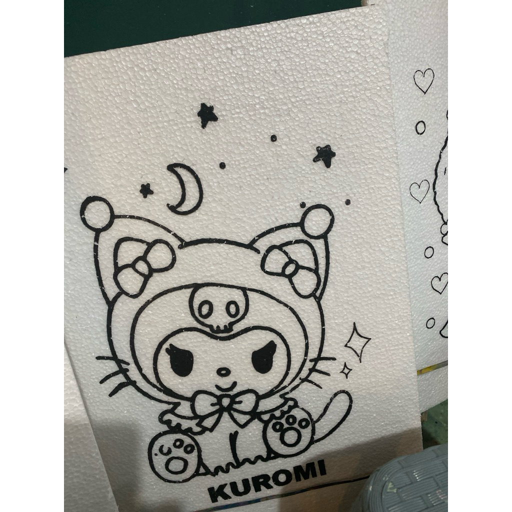 

styrofoam lukis anak