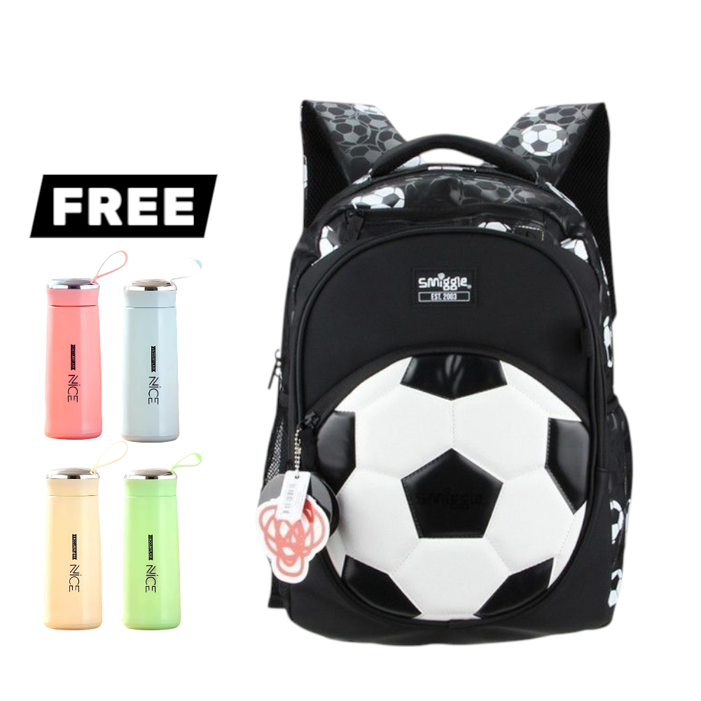 Tas Sekolah Anak SD SMP Motif Bola Ransel Smigle Football