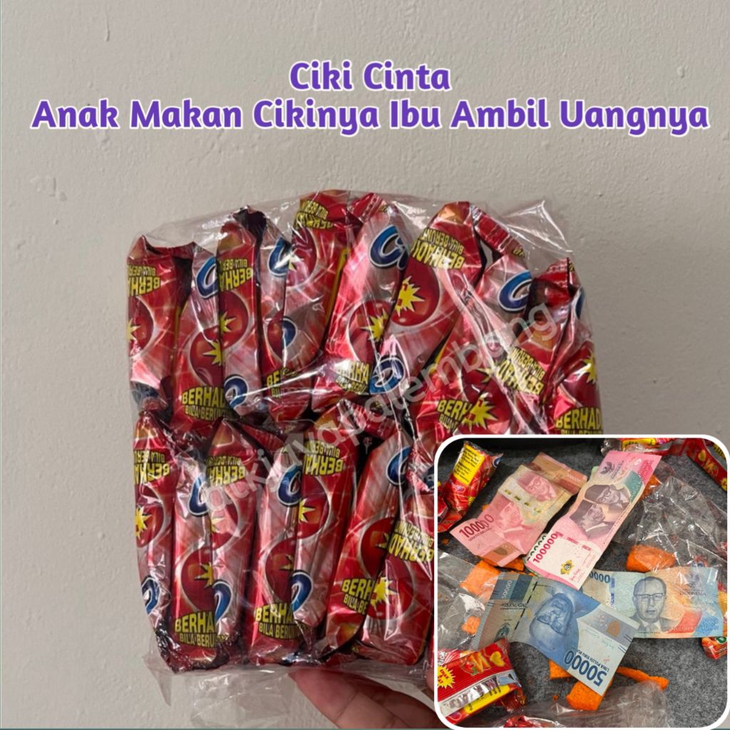 

snack cinta stik berhadiah uang jika beruntung isi 10 bungkus