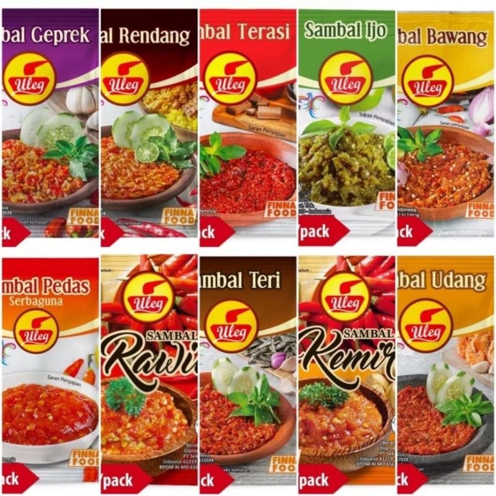 

Sambel Uleq Terlengkap Bumbu Ulek Finna Sachet Sambel Sambal Terasi Ijo Geprek Bawang Bajak kecombrang