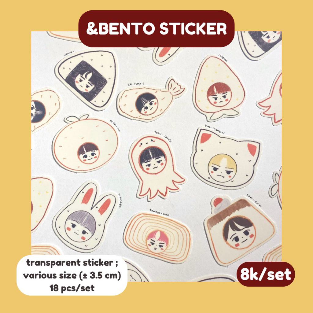 

&TEAM &BENTO TRANSPARENT STICKER SET