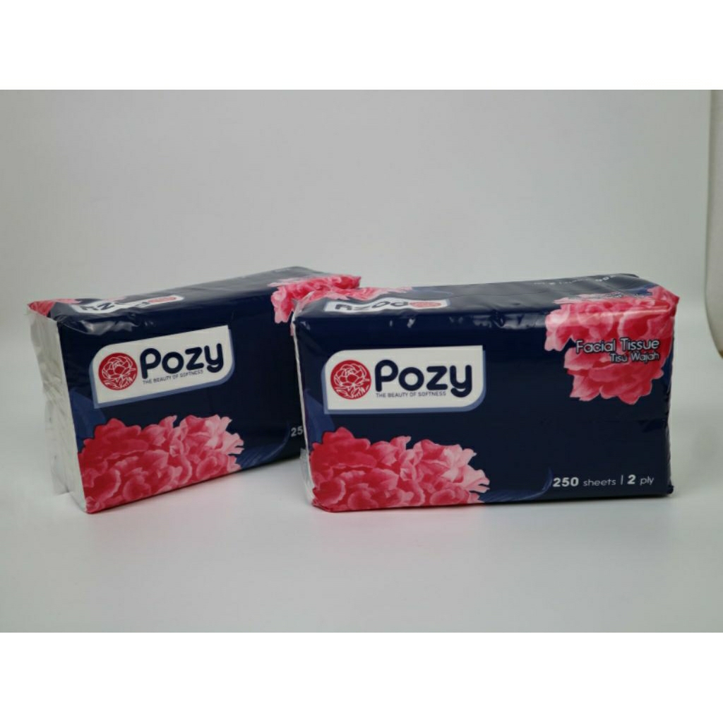 Tissue Pozy 250'sheet /Tissue wajah lembut