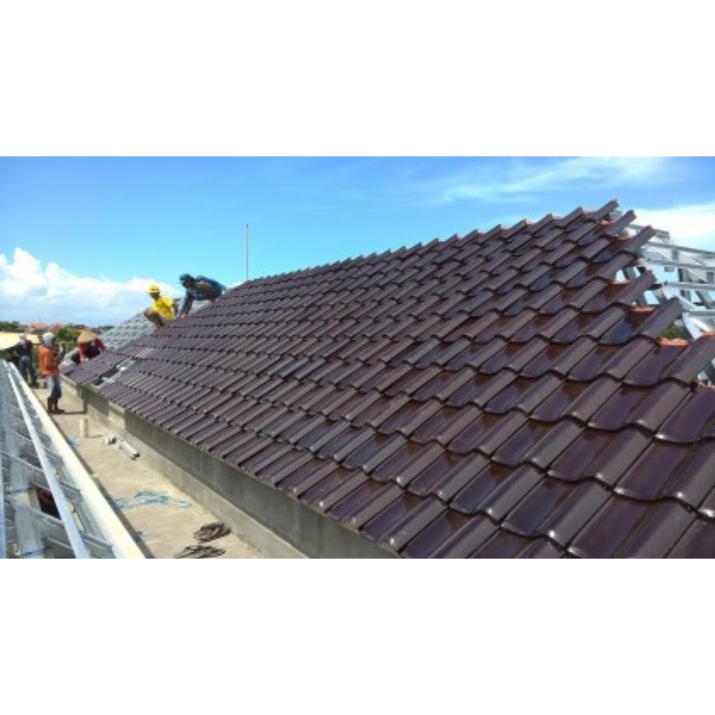 rangka baja ringan dan genteng keramik dlll