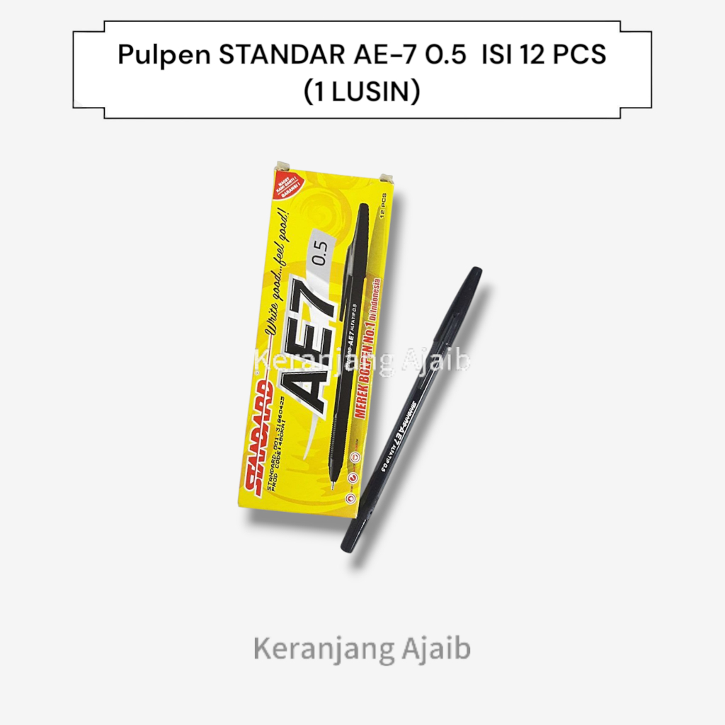 

PULPEN STANDART AE-7 ISI 12 PCS (1 LUSIN)