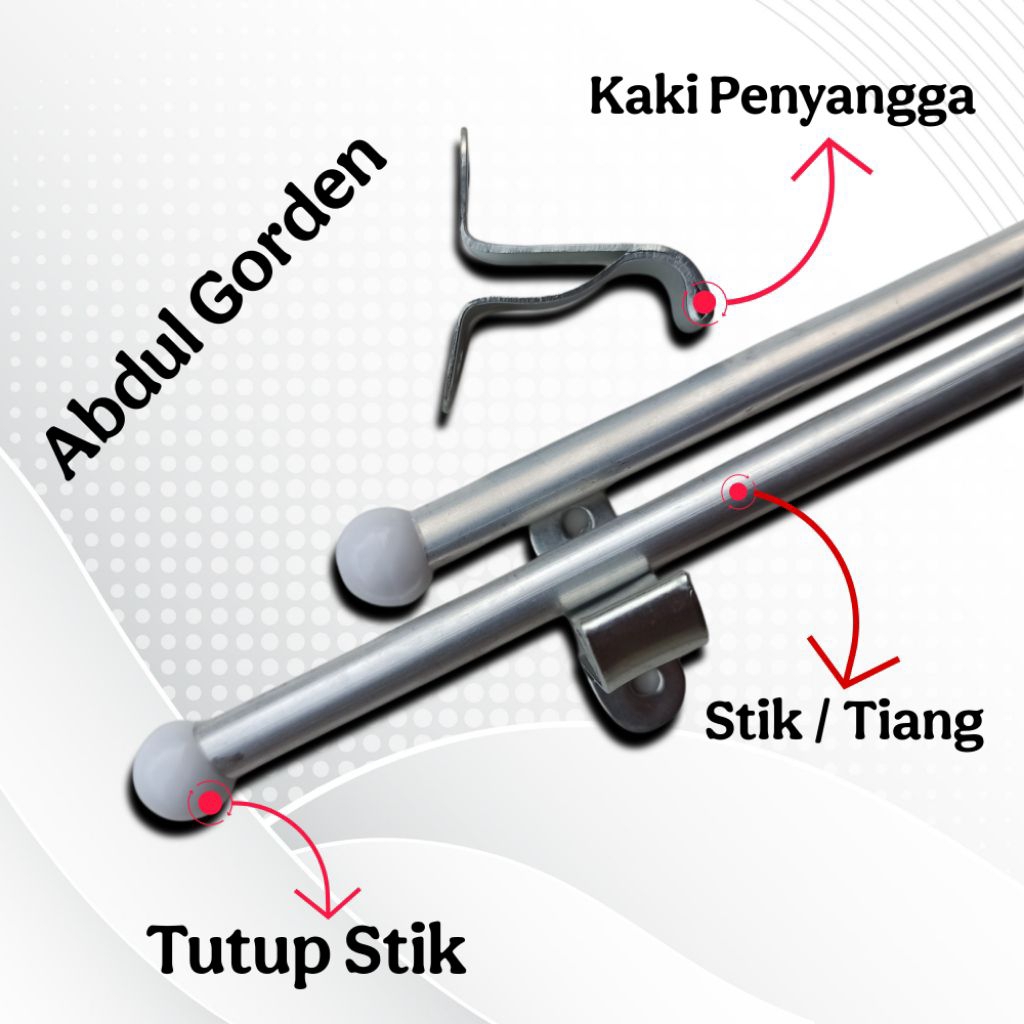 Stik/Tiang Gorden Jendela Minimalis