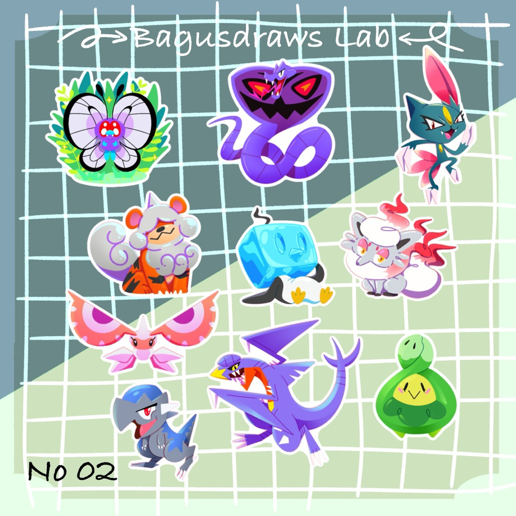 

Sticker Pokemon Pack No 2 Die Cut