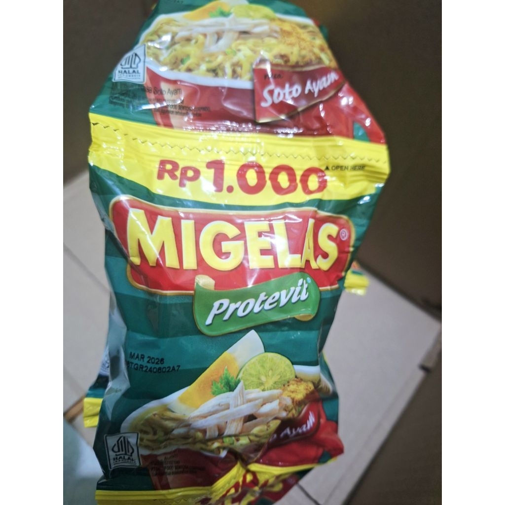 

migelas mie gelas rasa soto mie gelas rasa sop buntut 1renteng isi 15