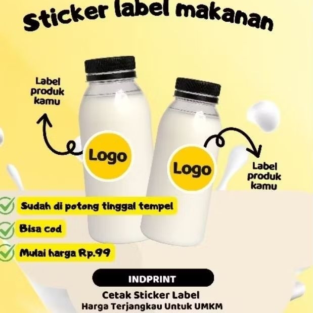 

Cetak Label Sticker Free Desain, Stiker Produk Makanan, Kualitas Sticker Vinyl Premium Tanpa minimal order