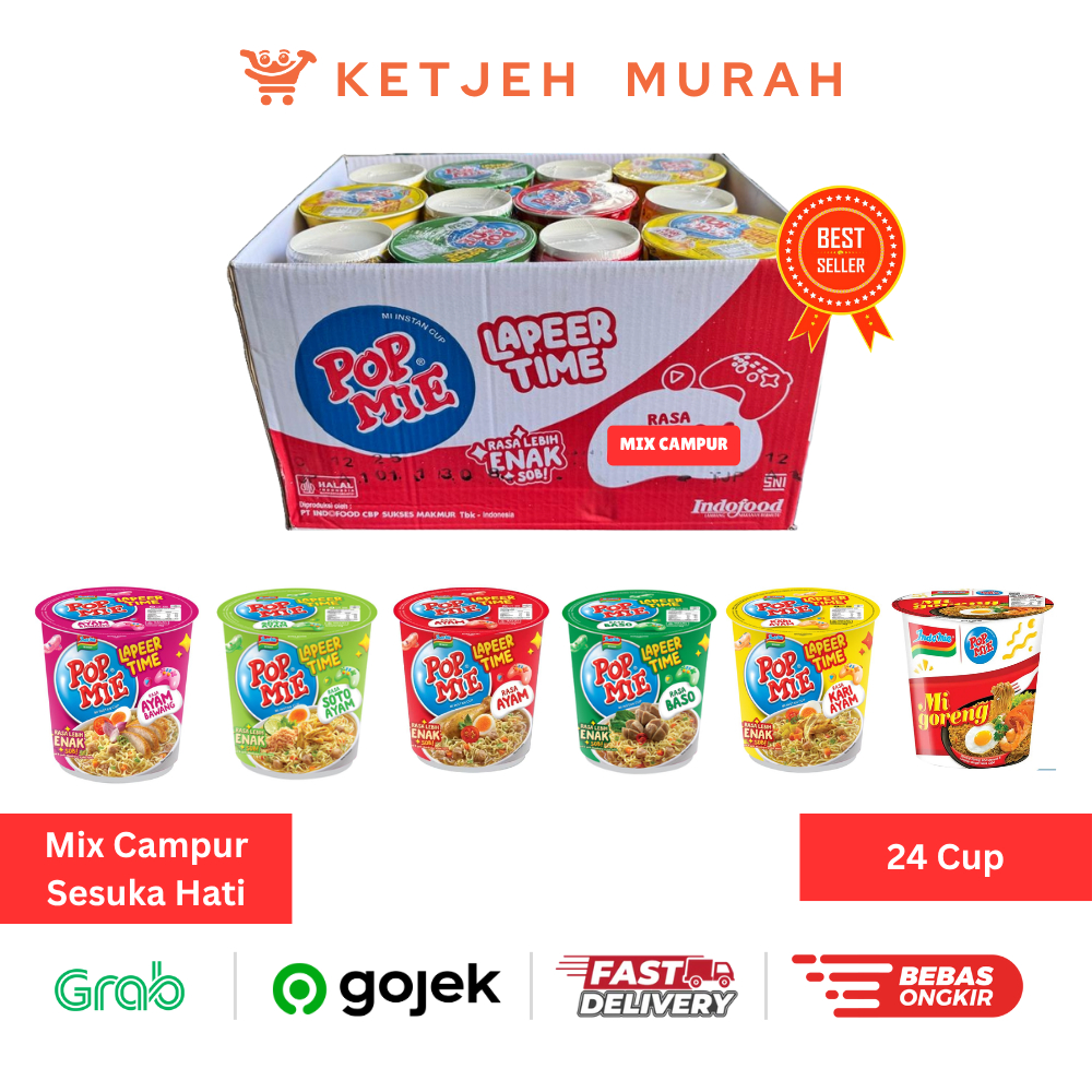 

G&C Pop Mie Jumbo MIX Campur Rasa Sesuka Hati 1 Dus isi 24 Cup [Tulis di Note Catatan Pelanggan]