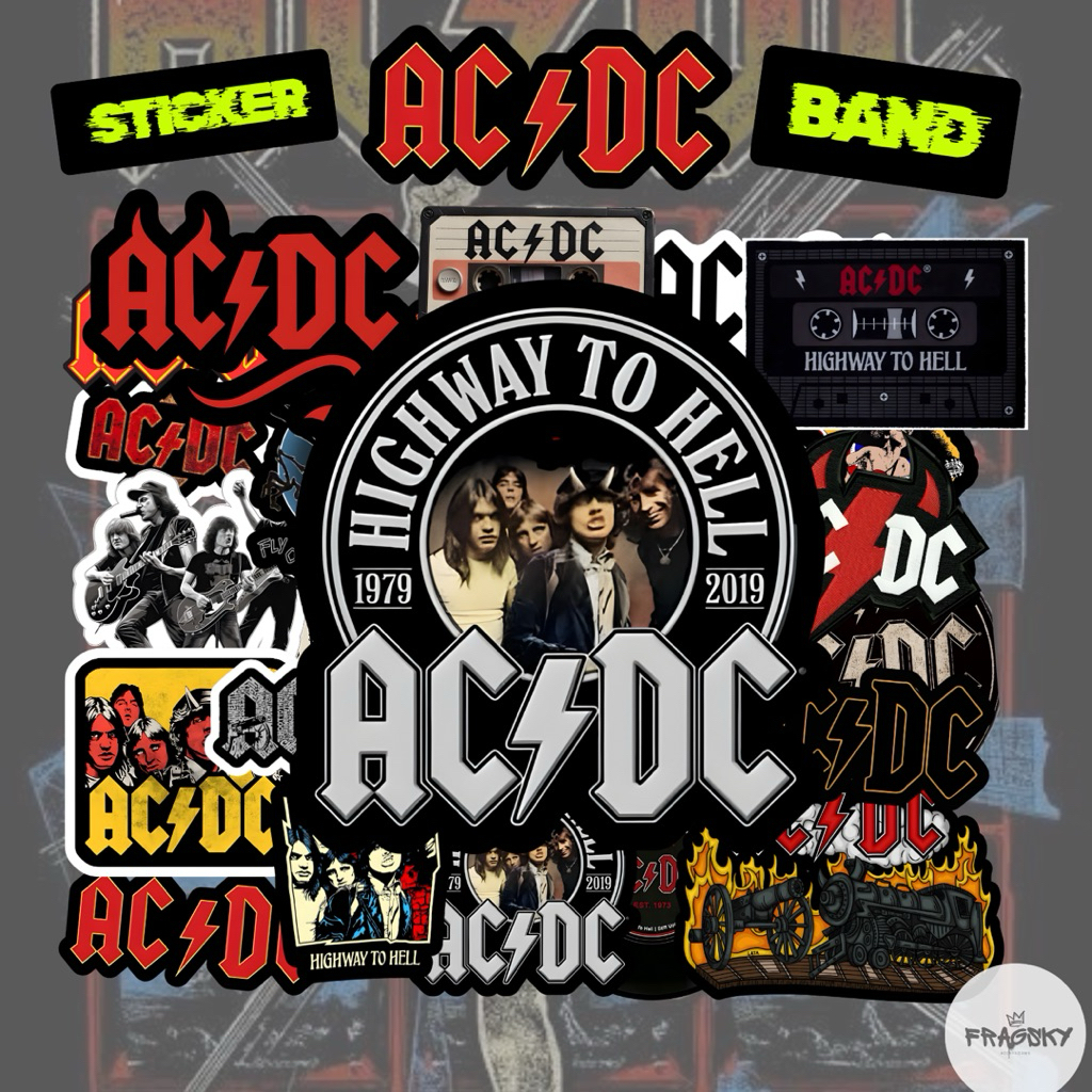 

Fragsky - 20&25 Pcs Sticker Spesial Band Rock Edition ACDC Series Pack | Stiker Premium Laminasi Doff & Glossy Kiss Cutting Anti Air Anti Luntur | Stiker Aesthetic Skena Kalcer Estetik Dekorasi HP Laptop Helm Motor Paper Stationery | Ukuran 2-4 & 3-5 cm