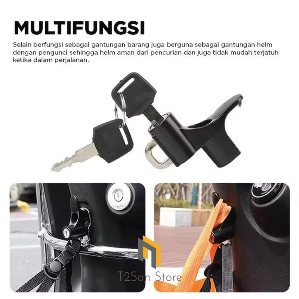 Kunci Gantungan Helm Kunci Helm Motor/Aluminum Gembok Helm Anti Maling/Untuk Stang Motor