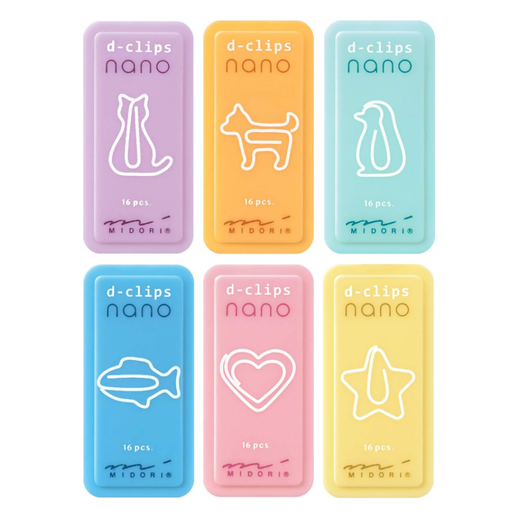 

Midori D-Clips Nano Metal Paper Clip Cat Penguin Dog Penanda Halaman Bookmark Buku Pembatas Kertas