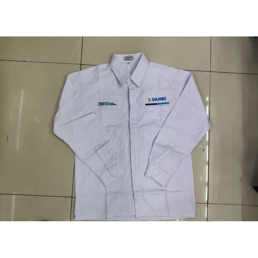 KEMEJA DAMRI BUMN COSTUM BORDIR KEMEJA PDH PDL KANTONG SATU KEMEJA ATASAN PRIA DAMRI