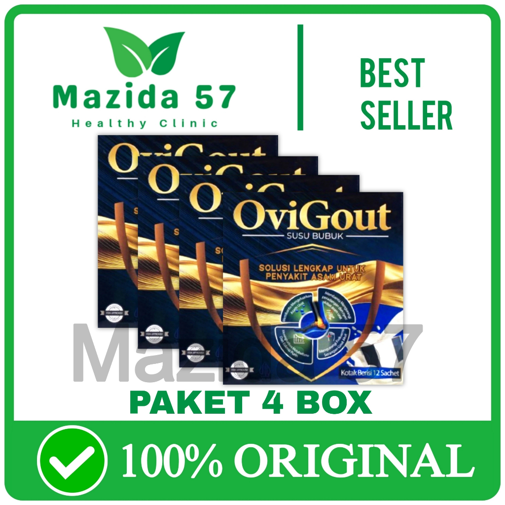 

4 Box Ovigout Asli Susu Untuk Asam Urat Nyeri Sendi & Kolesterol100% Original