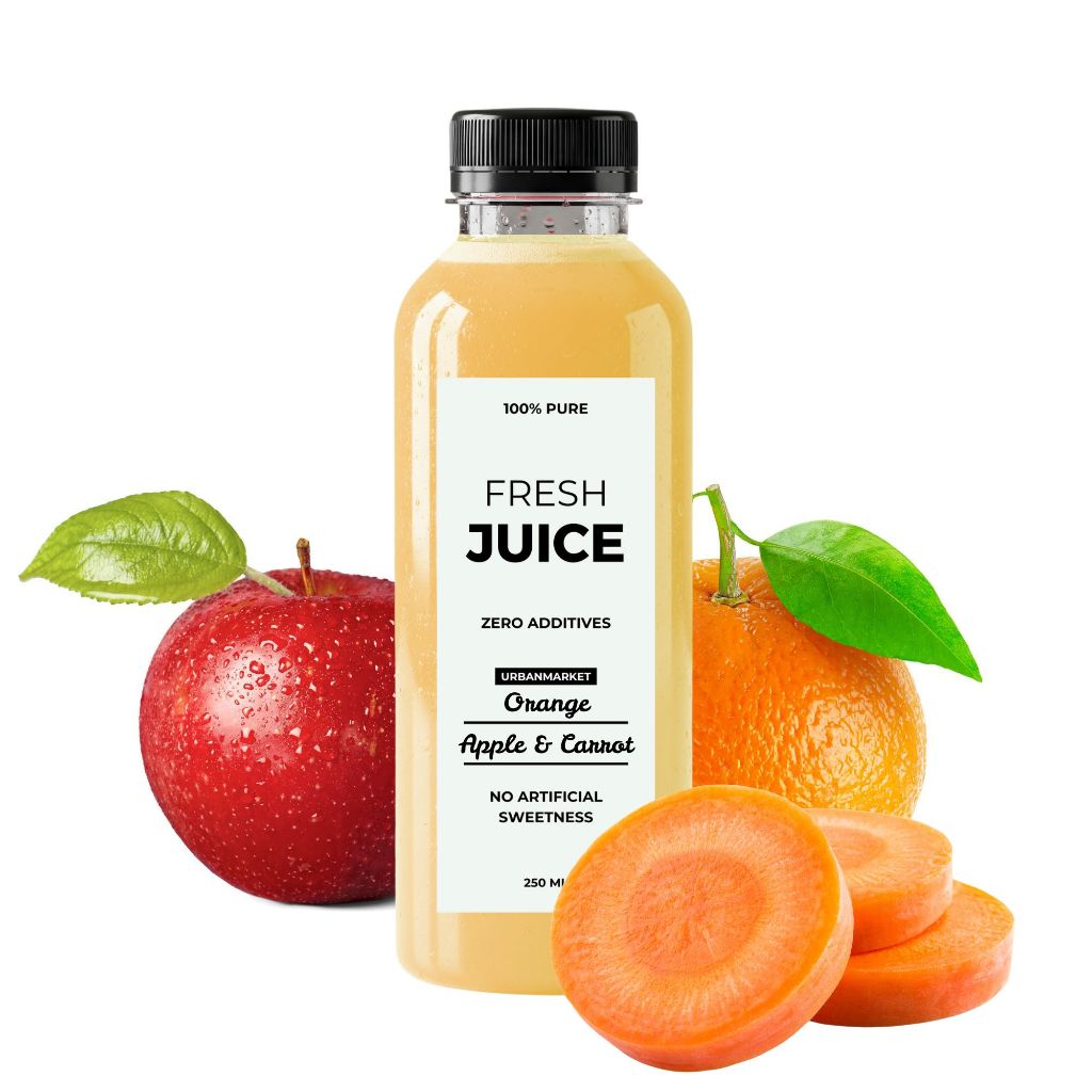 

Jus Apel Jeruk Wortel Segar Cold Pressed 250 ml – 100% Buah Asli, Murni Tanpa Gula Tambahan