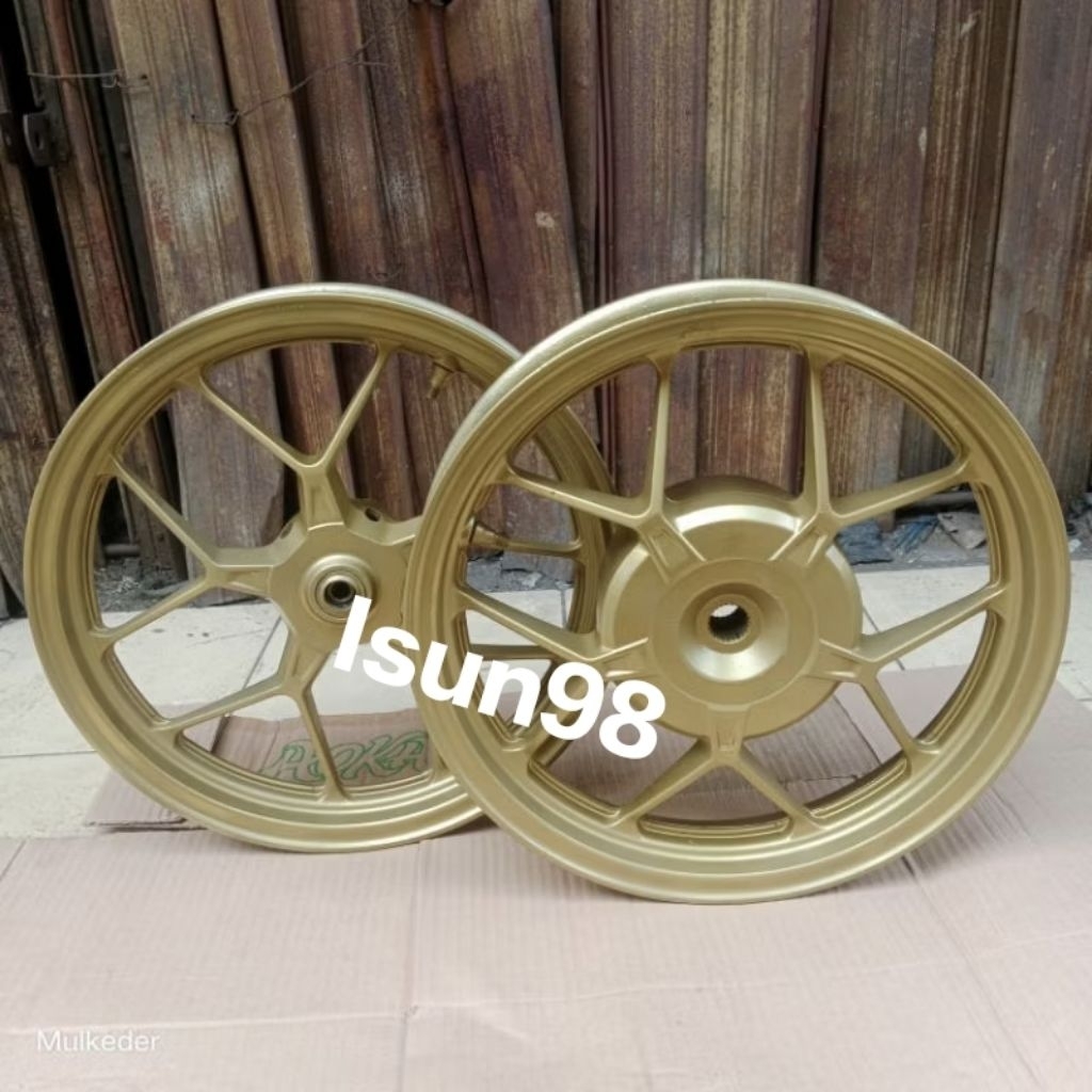 1SET VELG PELEK HONDA VARIO 125/150 GOLD COPOTAN ORIGINAL