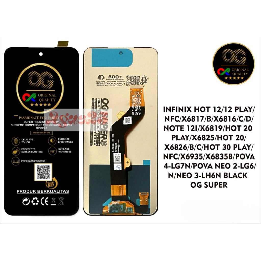LCD INFINIX HOT 12/HOT12 PLAY/NOTE 12I LCD TOUCHSCREEN ORIGINAL