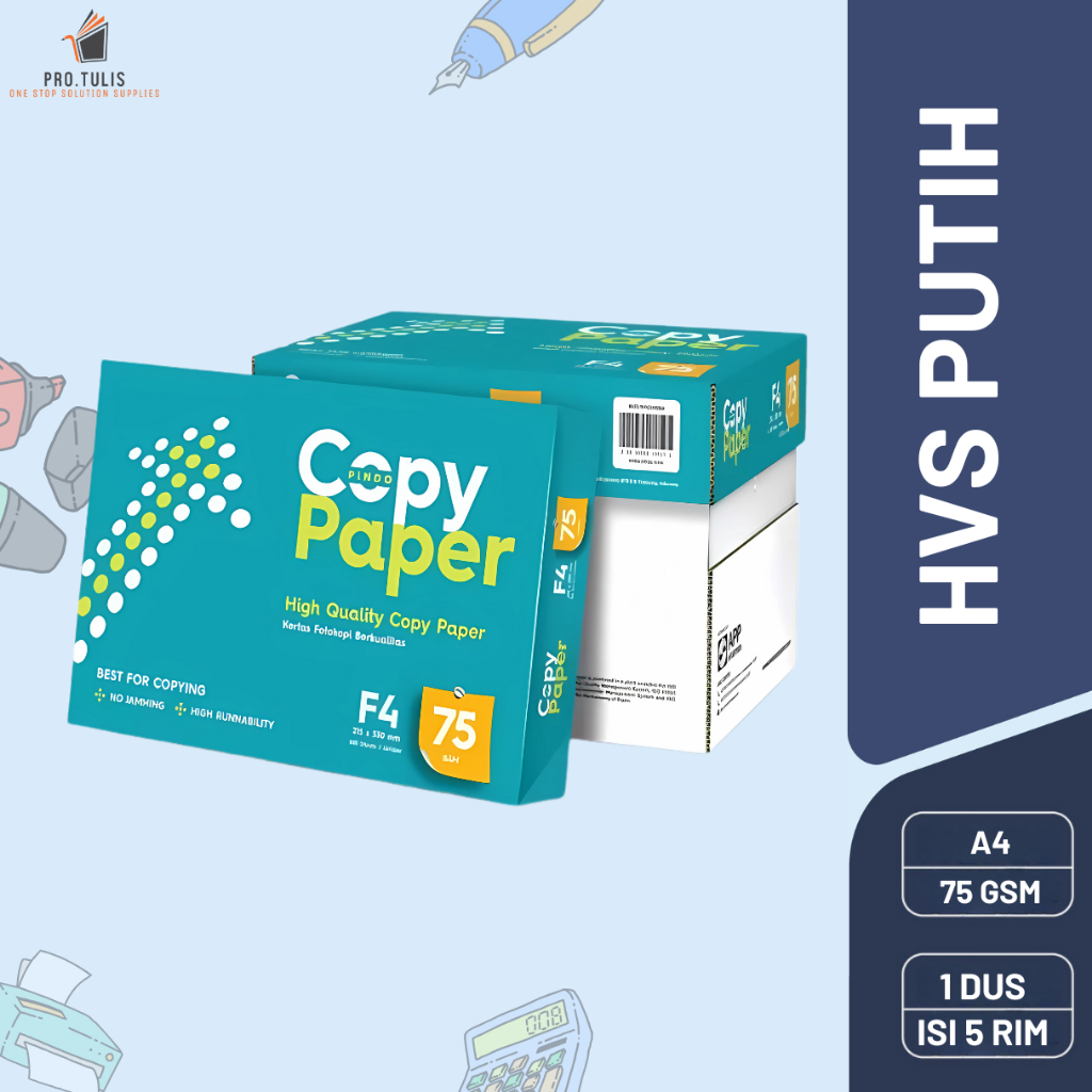 

(Instan) Kertas HVS A4 75gr Copy Paper Fotocopy Putih A4 75gsm